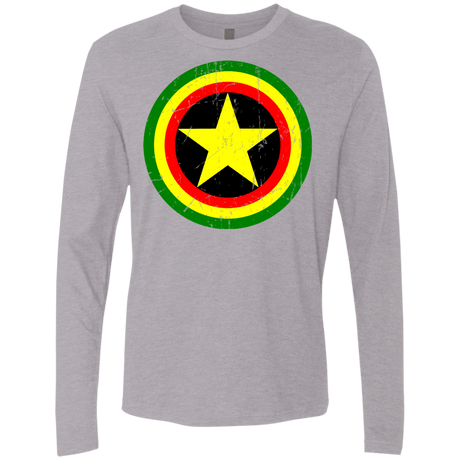 T-Shirts Heather Grey / Small Captain Rasta Men's Premium Long Sleeve
