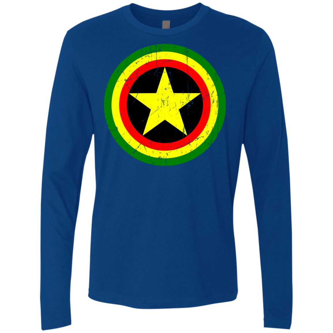 T-Shirts Royal / Small Captain Rasta Men's Premium Long Sleeve