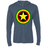 T-Shirts Indigo / X-Small Captain Rasta Triblend Long Sleeve Hoodie Tee