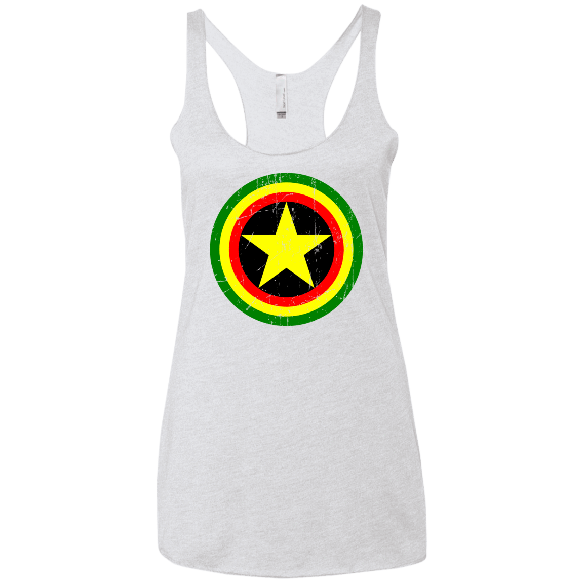 T-Shirts Heather White / X-Small Captain Rasta Women's Triblend Racerback Tank
