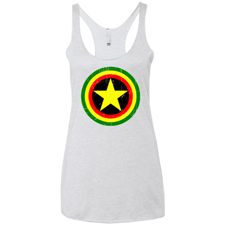 T-Shirts Heather White / X-Small Captain Rasta Women's Triblend Racerback Tank