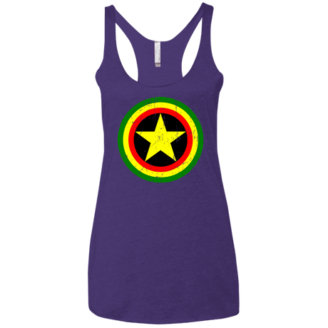 T-Shirts Purple / X-Small Captain Rasta Women's Triblend Racerback Tank