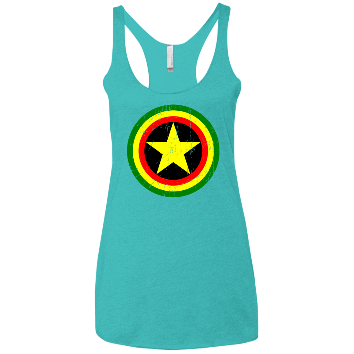 T-Shirts Tahiti Blue / X-Small Captain Rasta Women's Triblend Racerback Tank