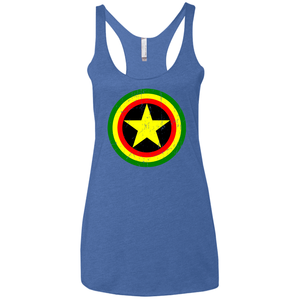T-Shirts Vintage Royal / X-Small Captain Rasta Women's Triblend Racerback Tank