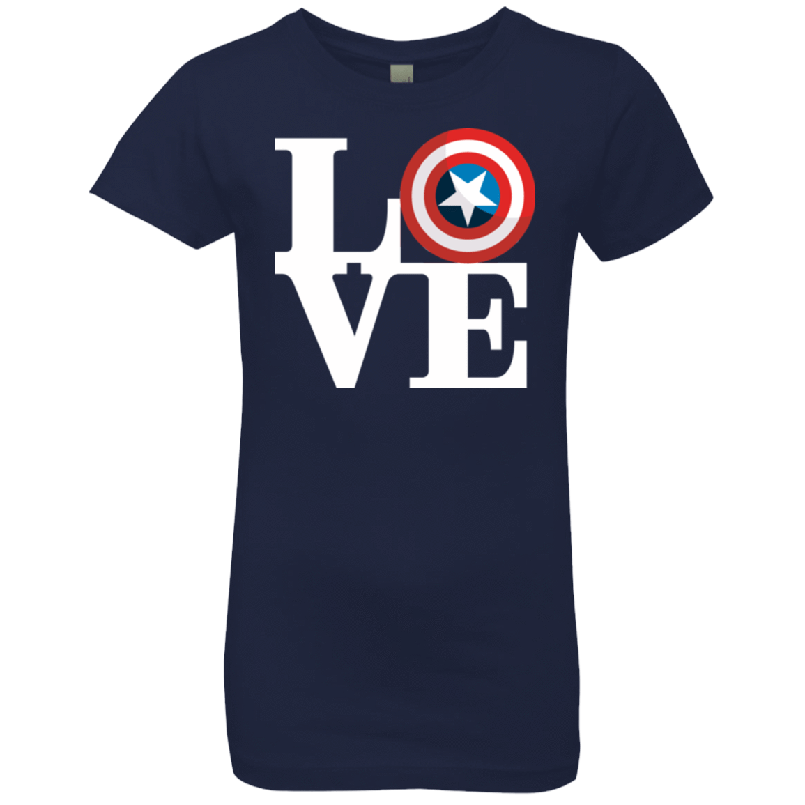 T-Shirts Midnight Navy / YXS Captain's Love Girls Premium T-Shirt