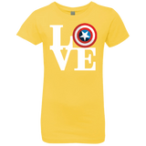 T-Shirts Vibrant Yellow / YXS Captain's Love Girls Premium T-Shirt