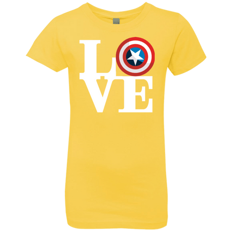 T-Shirts Vibrant Yellow / YXS Captain's Love Girls Premium T-Shirt