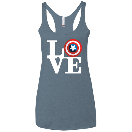 T-Shirts Indigo / X-Small Captain's Love Women's Triblend Racerback Tank