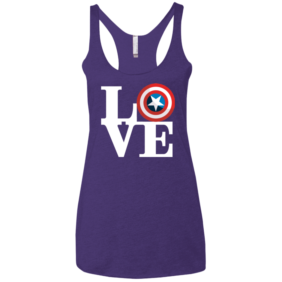T-Shirts Purple / X-Small Captain's Love Women's Triblend Racerback Tank