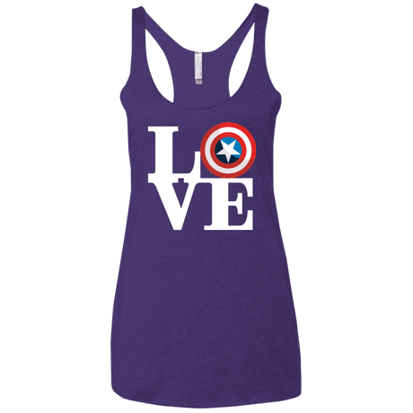 T-Shirts Purple / X-Small Captain's Love Women's Triblend Racerback Tank