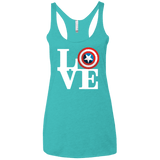 T-Shirts Tahiti Blue / X-Small Captain's Love Women's Triblend Racerback Tank