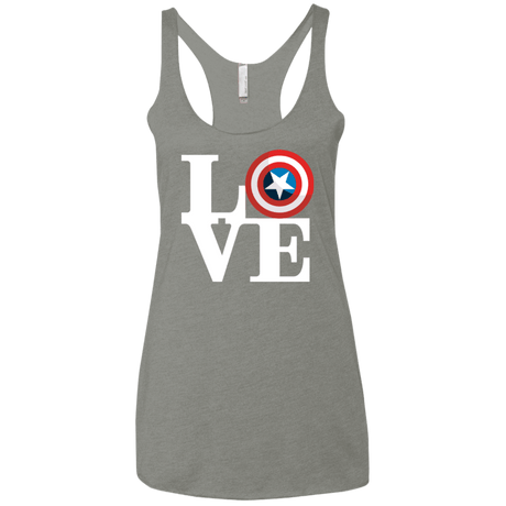 T-Shirts Venetian Grey / X-Small Captain's Love Women's Triblend Racerback Tank