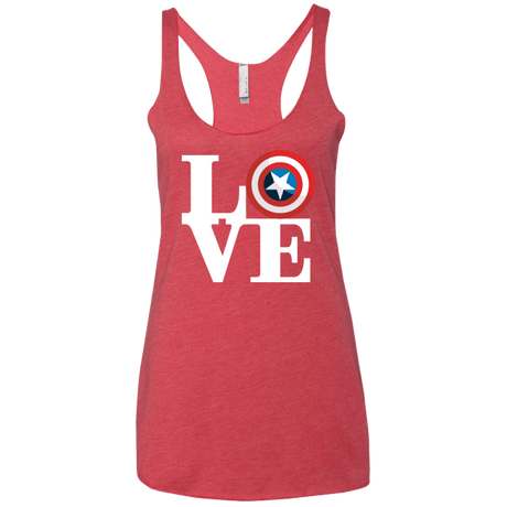 T-Shirts Vintage Red / X-Small Captain's Love Women's Triblend Racerback Tank