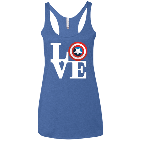 T-Shirts Vintage Royal / X-Small Captain's Love Women's Triblend Racerback Tank
