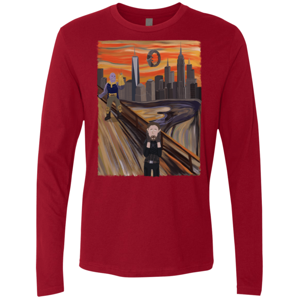 T-Shirts Cardinal / S Captain Scream Men's Premium Long Sleeve