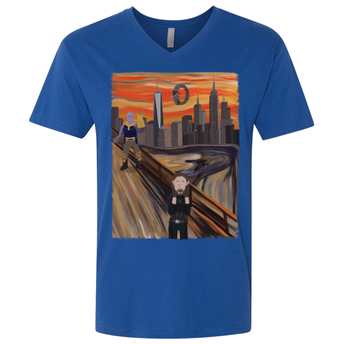 T-Shirts Royal / X-Small Captain Scream Men's Premium V-Neck