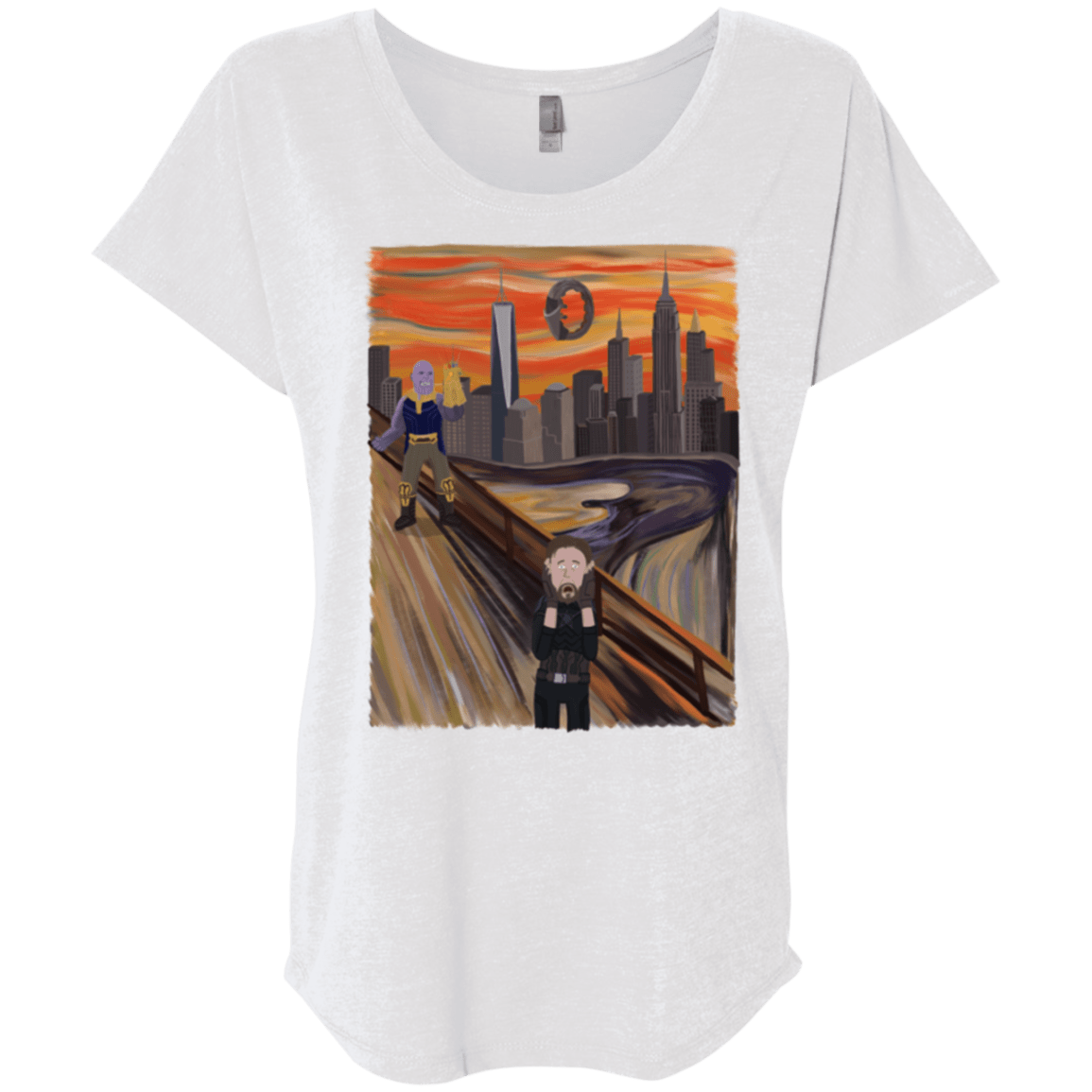 T-Shirts Heather White / X-Small Captain Scream Triblend Dolman Sleeve