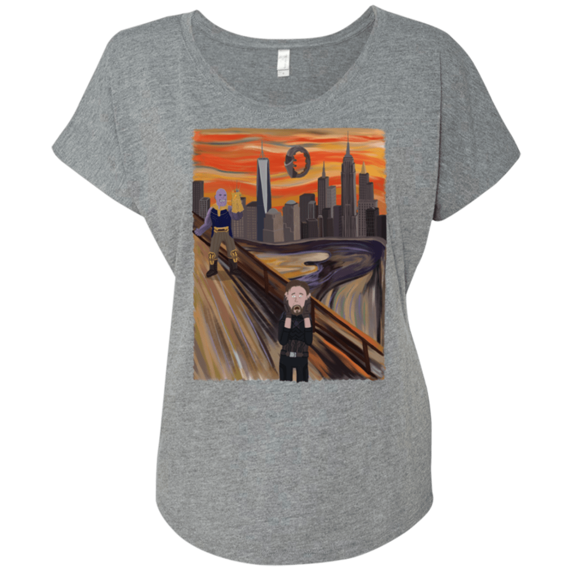 T-Shirts Premium Heather / X-Small Captain Scream Triblend Dolman Sleeve