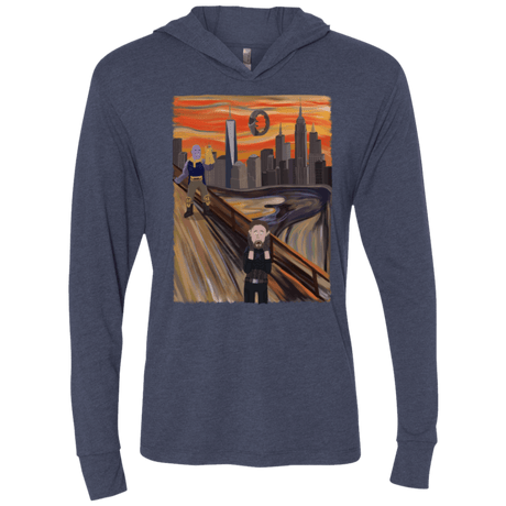 T-Shirts Vintage Navy / X-Small Captain Scream Triblend Long Sleeve Hoodie Tee