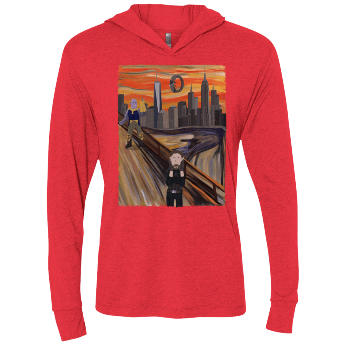 T-Shirts Vintage Red / X-Small Captain Scream Triblend Long Sleeve Hoodie Tee