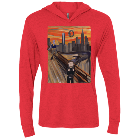 T-Shirts Vintage Red / X-Small Captain Scream Triblend Long Sleeve Hoodie Tee