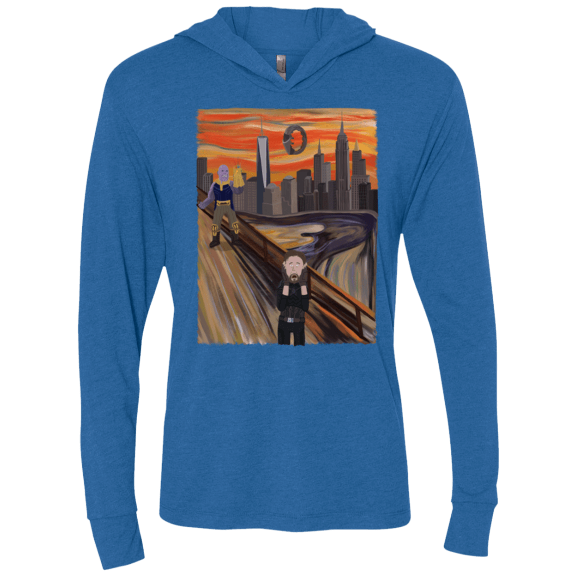 T-Shirts Vintage Royal / X-Small Captain Scream Triblend Long Sleeve Hoodie Tee