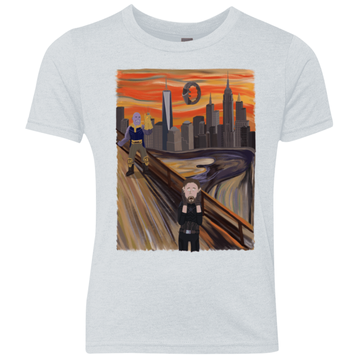T-Shirts Heather White / YXS Captain Scream Youth Triblend T-Shirt