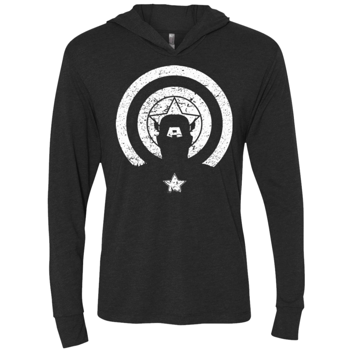 T-Shirts Vintage Black / X-Small Captain Shadow Triblend Long Sleeve Hoodie Tee