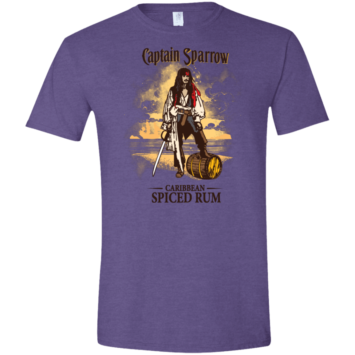 T-Shirts Heather Purple / S Captain Sparrow Men's Semi-Fitted Softstyle