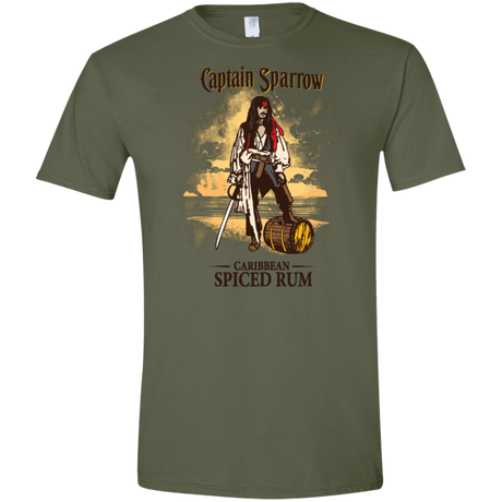 T-Shirts Military Green / S Captain Sparrow Men's Semi-Fitted Softstyle