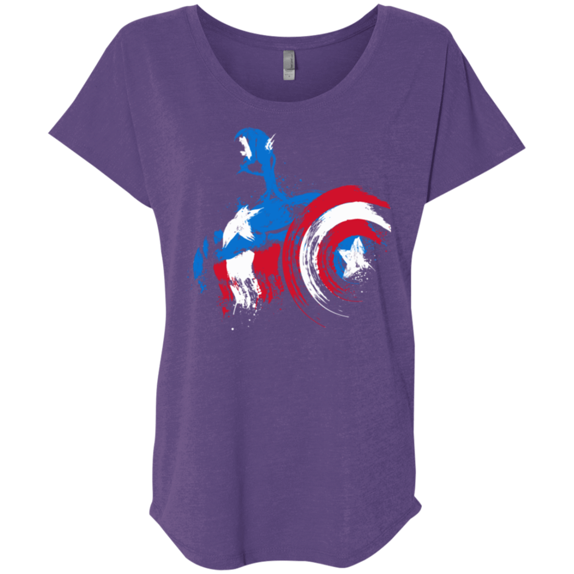 T-Shirts Purple Rush / X-Small Captain Triblend Dolman Sleeve