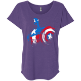 T-Shirts Purple Rush / X-Small Captain Triblend Dolman Sleeve