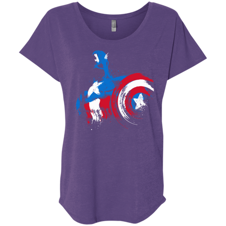 T-Shirts Purple Rush / X-Small Captain Triblend Dolman Sleeve