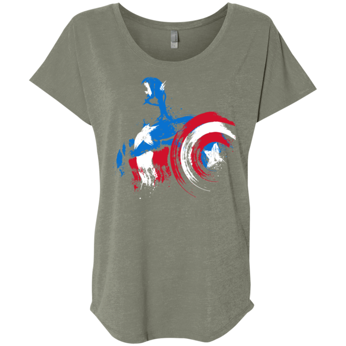 T-Shirts Venetian Grey / X-Small Captain Triblend Dolman Sleeve