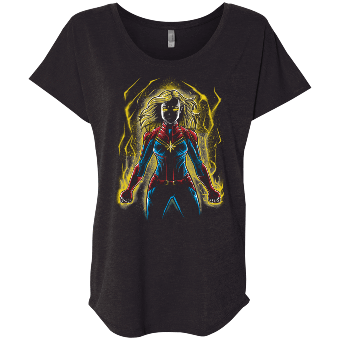 T-Shirts Vintage Black / X-Small Captain Triblend Dolman Sleeve