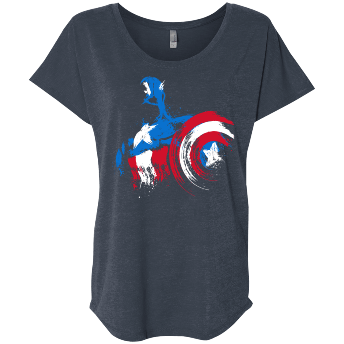 T-Shirts Vintage Navy / X-Small Captain Triblend Dolman Sleeve