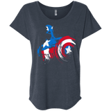 T-Shirts Vintage Navy / X-Small Captain Triblend Dolman Sleeve