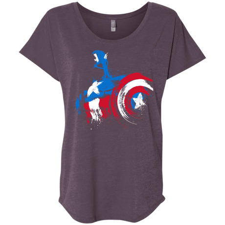 T-Shirts Vintage Purple / X-Small Captain Triblend Dolman Sleeve