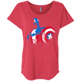 T-Shirts Vintage Red / X-Small Captain Triblend Dolman Sleeve