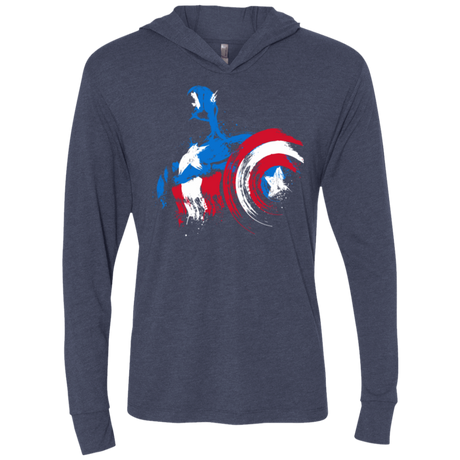 T-Shirts Vintage Navy / X-Small Captain Triblend Long Sleeve Hoodie Tee