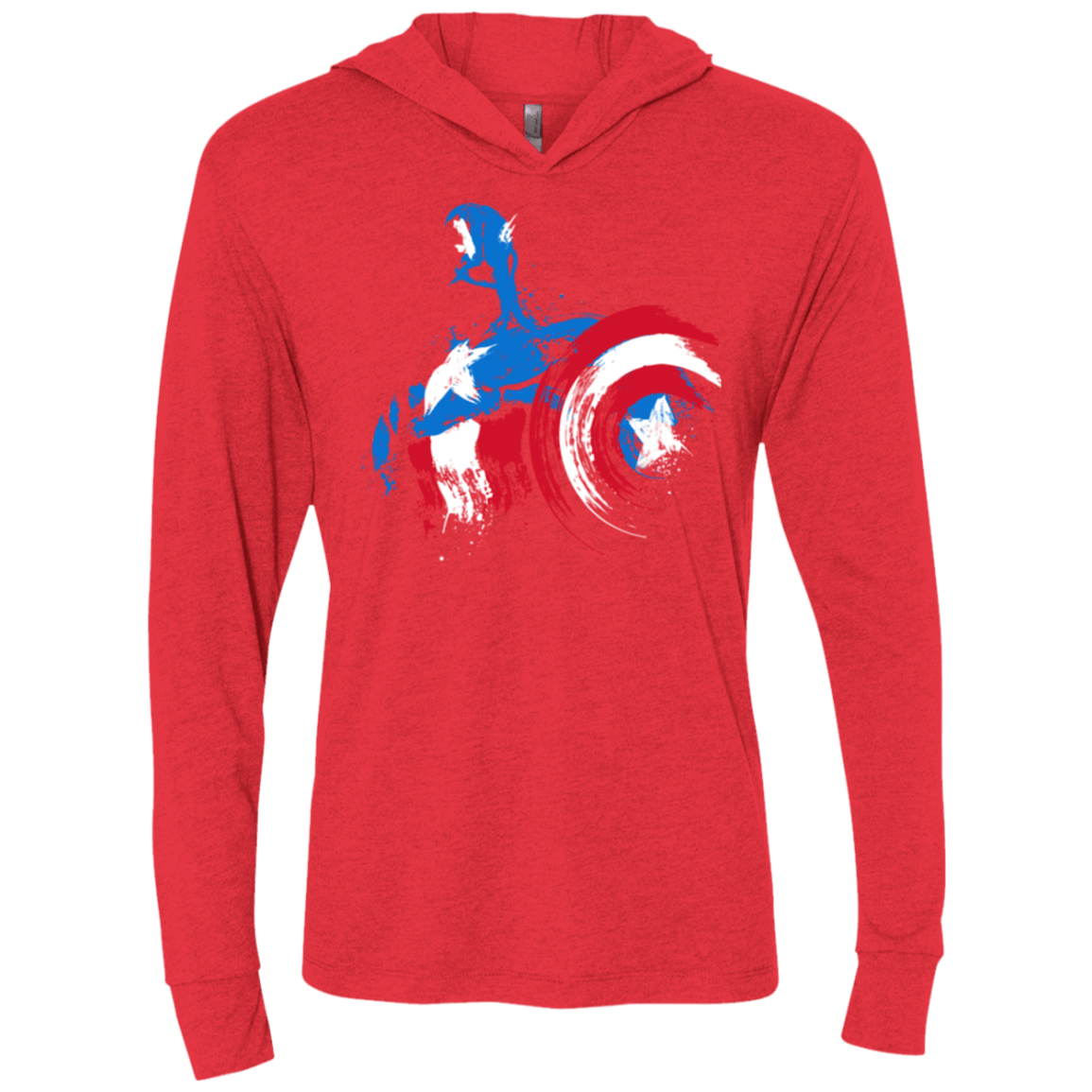 T-Shirts Vintage Red / X-Small Captain Triblend Long Sleeve Hoodie Tee