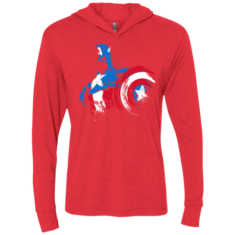 T-Shirts Vintage Red / X-Small Captain Triblend Long Sleeve Hoodie Tee