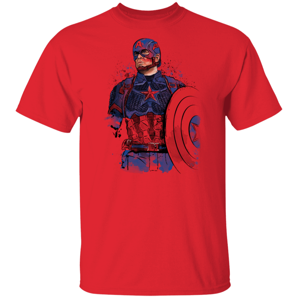 T-Shirts Red / S Captain Watercolor T-Shirt