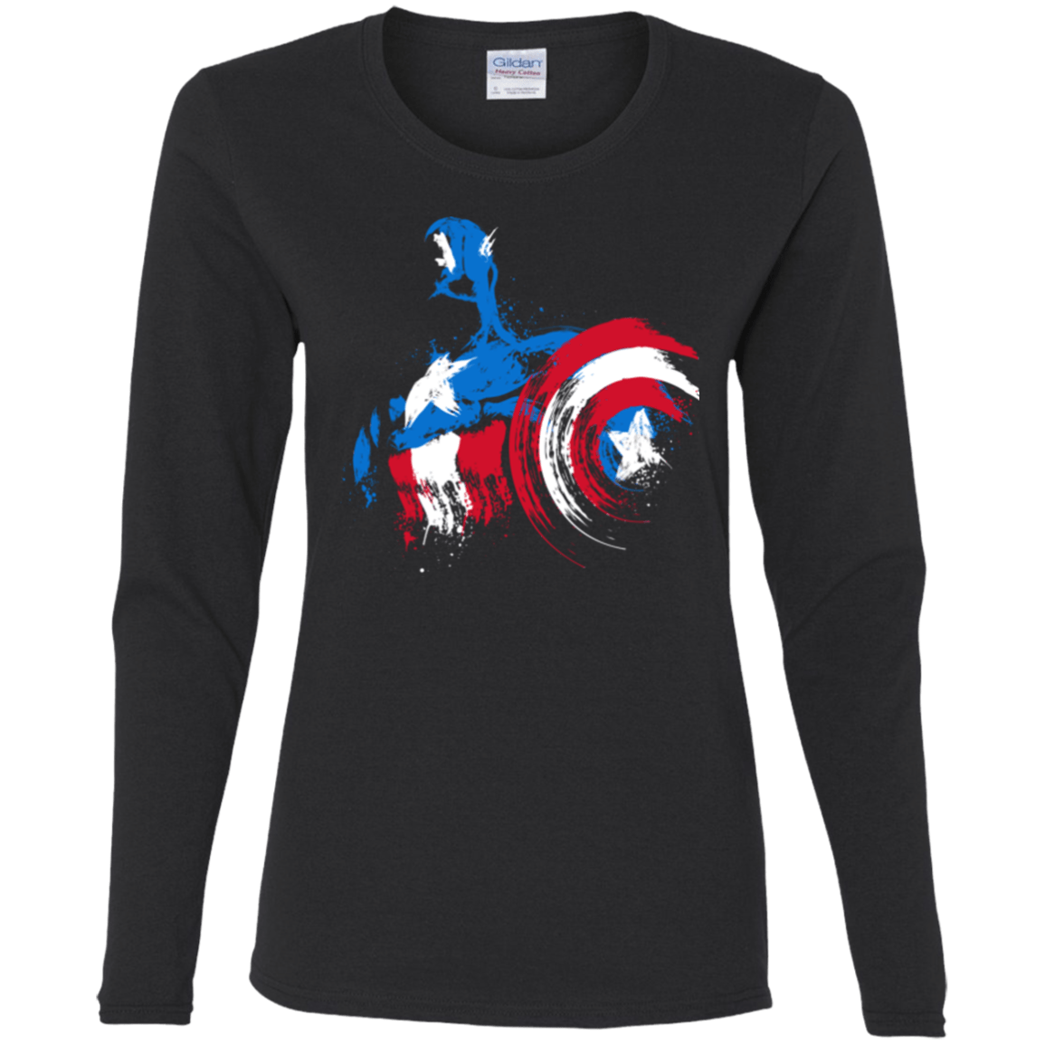 T-Shirts Black / S Captain Women's Long Sleeve T-Shirt