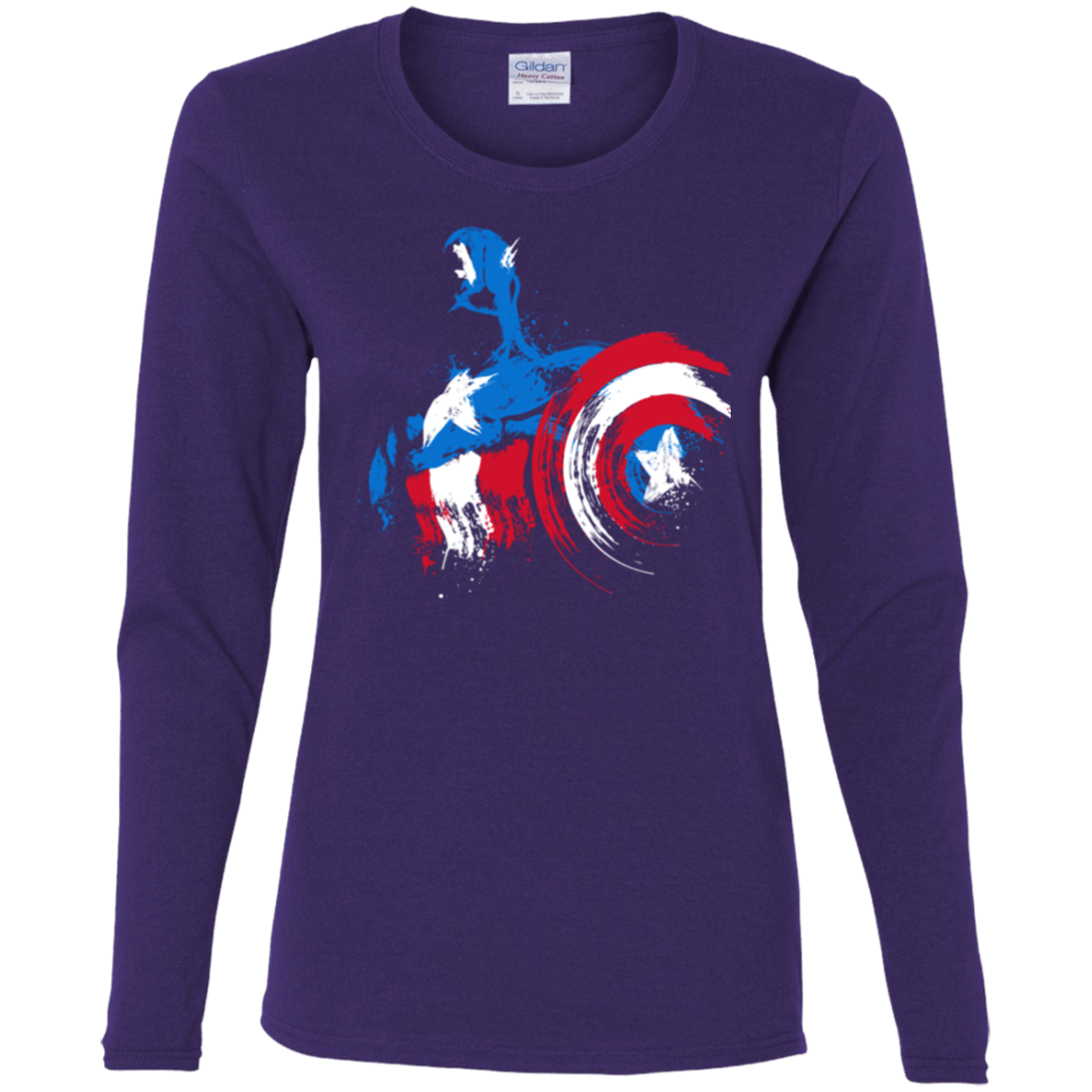 T-Shirts Purple / S Captain Women's Long Sleeve T-Shirt