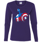 T-Shirts Purple / S Captain Women's Long Sleeve T-Shirt