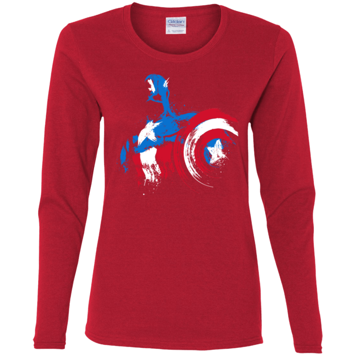 T-Shirts Red / S Captain Women's Long Sleeve T-Shirt