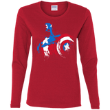 T-Shirts Red / S Captain Women's Long Sleeve T-Shirt