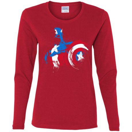 T-Shirts Red / S Captain Women's Long Sleeve T-Shirt