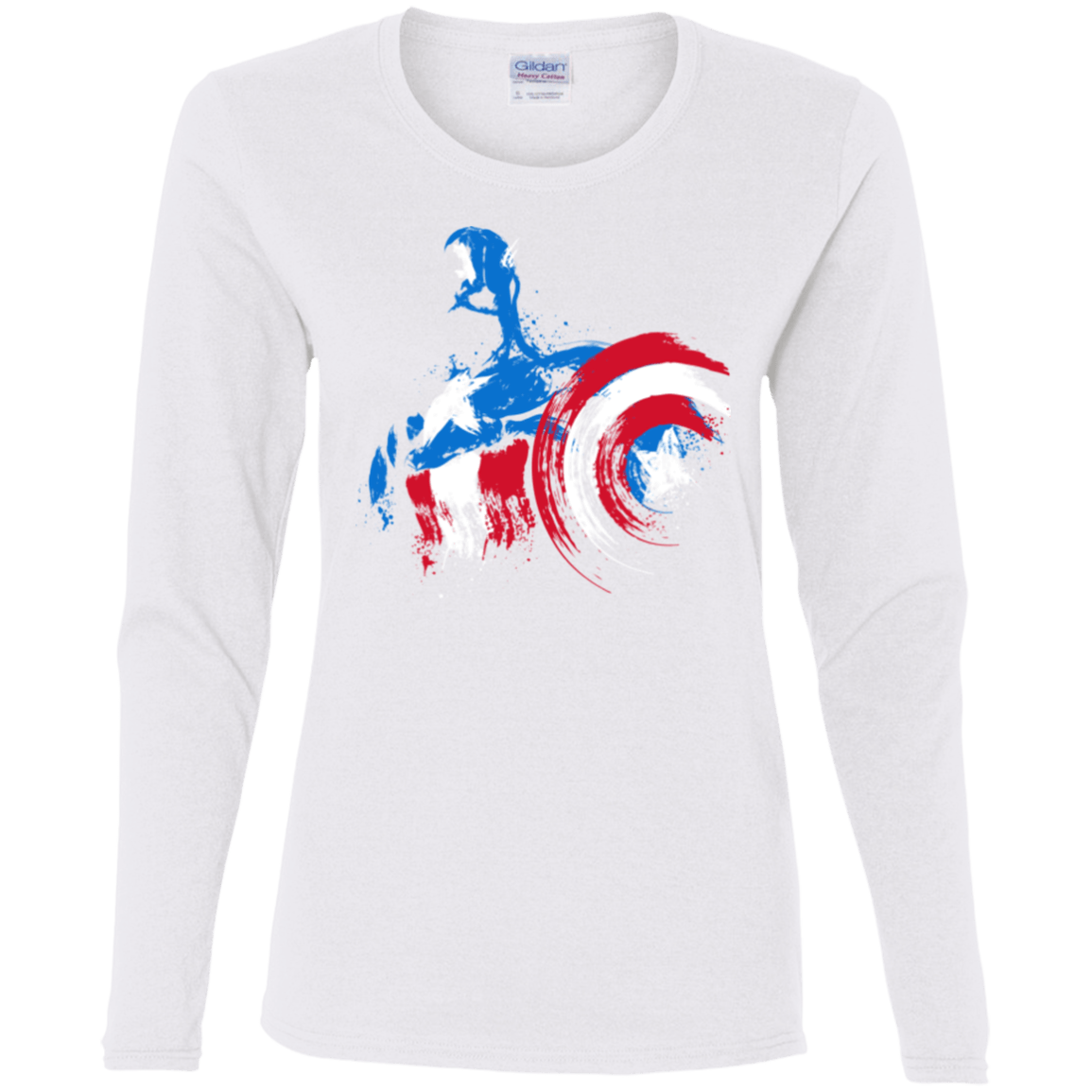 T-Shirts White / S Captain Women's Long Sleeve T-Shirt